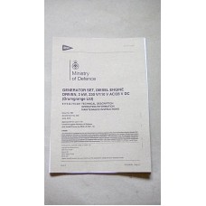 GENERATOR SET DIESEL 2KW 230V 110V AC 28VDC DRUMGRANGE USER HANDBOOK